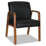Alera Reception Lounge Wl Series Guest Chair, 24.21'' X 26.14'' X 32.67'', Tan Seat-tan Back, Mahogany Base