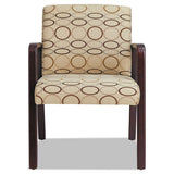 Alera Reception Lounge Wl Series Guest Chair, 24.21'' X 26.14'' X 32.67'', Tan Seat-tan Back, Mahogany Base