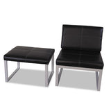 Alera Ispara Series Armless Chair, 26.38" X 31.13" X 30", Black Seat-black Back, Silver Base