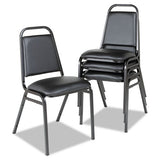 Padded Steel Stacking Chair, Black Seat-black Back, Black Base, 4-carton