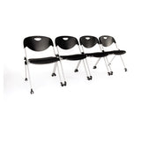 Alera Sl Series Nesting Stack Chair Without Arms, Black Seat-black Back, Gray Base, 2-carton