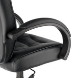 Alera Strada Series High-back Swivel-tilt Top-grain Leather Chair, Supports Up To 275 Lbs, Black Seat-black Back, Black Base