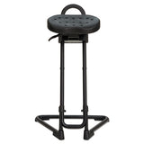 Alera Ss Series Sit-stand Adjustable Stool, Black-black, Black Base