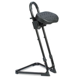 Alera Ss Series Sit-stand Adjustable Stool, Black-black, Black Base