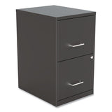 Soho Vertical File Cabinet, 2 Drawers: File-file, Letter, Charcoal, 14" X 18" X 24.1"