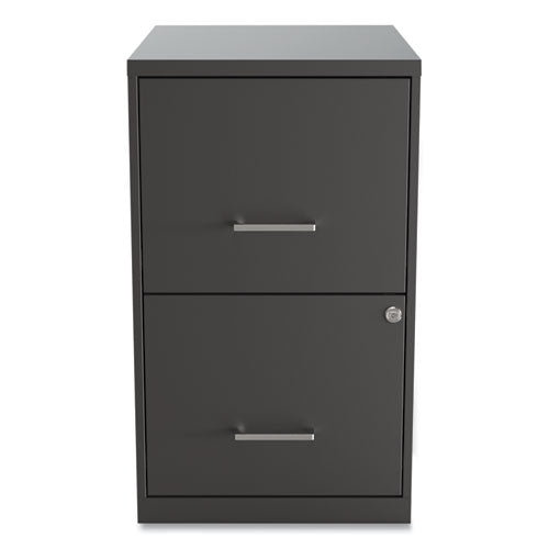 Soho Vertical File Cabinet, 2 Drawers: File-file, Letter, Charcoal, 14
