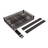 Nsf Certified Industrial 4-shelf Wire Shelving Kit, 36w X 18d X 72h, Black