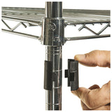 Nsf Certified Industrial 4-shelf Wire Shelving Kit, 36w X 24d X 72h, Silver