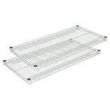 Industrial Wire Shelving Extra Wire Shelves, 36w X 18d, Black, 2 Shelves-carton