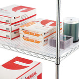 Shelf Liners For Wire Shelving, Clear Plastic, 48w X 24d, 4-pack