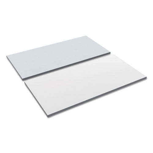 Reversible Laminate Table Top, Rectangular, 47 5-8w X 23 5-8d, White-gray