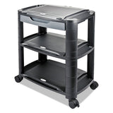 3-in-1 Storage Cart And Stand, 21.63w X 13.75d X 24.75h, Black-gray