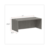 Alera Verona Veneer Series Straight Front Desk Shell, 71" X 35.5" X 29.63", Gray