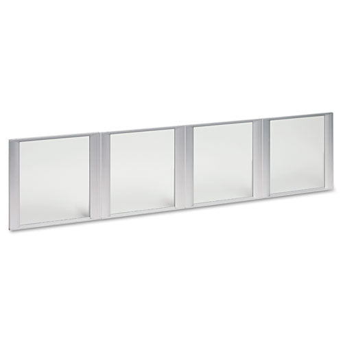 Glass Door Set With Silver Frame For 72