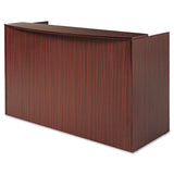 Alera Valencia Series Reception Desk With Counter, 71w X 35.5d X 42.5h, Mahogany