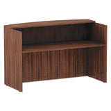 Alera Valencia Series Reception Desk With Counter, 71w X 35.5d X 42.5h, Mahogany