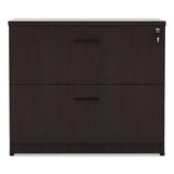 Alera Valencia Series Two Drawer Lateral File, 34w X 22.75d X 29.5h, Mahogany