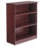 Alera Valencia Series Bookcase, Three-shelf, 31 3-4w X 14d X 39 3-8h, Mahogany