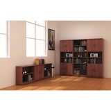Alera Valencia Series Bookcase, Four-shelf, 31 3-4w X 14d X 54 7-8h, Medium Cherry