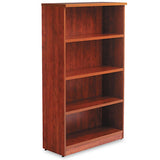 Alera Valencia Series Bookcase, Four-shelf, 31 3-4w X 14d X 54 7-8h, Medium Cherry