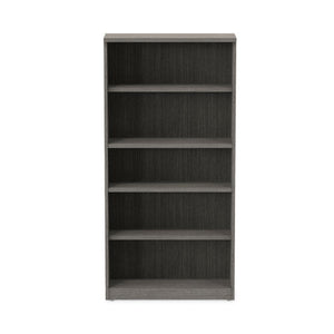 Alera Valencia Series Bookcase, Four-shelf, 31.75w X 14d X 64.75h, Gray