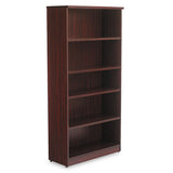 Alera Valencia Series Bookcase, Five-shelf, 31 3-4w X 14d X 64 3-4h, Mahogany