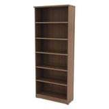 Alera Valencia Series Bookcase, Six-shelf, 31 3-4w X 14d X 80 1-4h, Mod Walnut