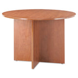 Alera Valencia Round Conference Table W-legs, 29 1-2h X 42 Dia., Modern Walnut