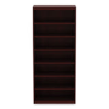 Alera Valencia Series Square Corner Bookcase, Seven-shelf, 35.63w X 11.81d X 83.86h, Mahogany