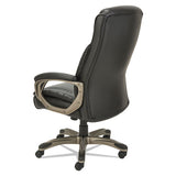Alera Veon Series Executive High-back Leather Chair, Supports Up To 275 Lbs, Black Seat-black Back, Graphite Base