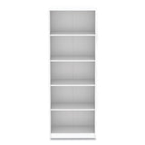 Five-shelf Bookcase, 27.56" X 11.42" X 77.56", White