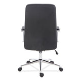 Workspace By Alera Leather Task Chair, Supports Up To 275 Lb, 18.19" To 21.93" Seat Height, Black Seat, Black Back