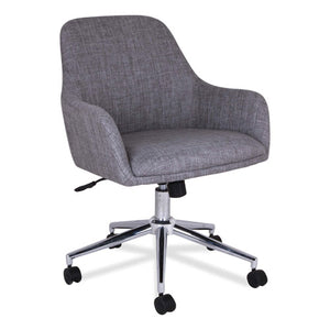Workspace By Alera Mid-century Task Chair, Supports Up To 275 Lb, 18.9" To 22.24" Seat Height, Gray Seat, Gray Back