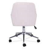 Workspace By Alera Mid-century Task Chair, Supports Up To 275 Lb, 18.9" To 22.24" Seat Height, Cream Seat, Cream Back