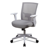 Workspace By Alera Mesh Back Fabric Task Chair, Supports Up To 275 Lb, 17.32" To 21.1" Seat Height, Gray Seat, Gray Back