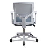 Workspace By Alera Mesh Back Fabric Task Chair, Supports Up To 275 Lb, 17.32" To 21.1" Seat Height, Seafoam Blue Seat-back