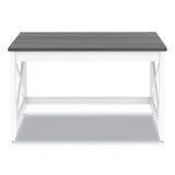 Workspace By Alera Farmhouse Writing Desk, 47.24" X 23.62" X 29.53", Gray