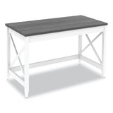 Workspace By Alera Farmhouse Writing Desk, 47.24" X 23.62" X 29.53", Gray