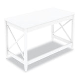 Workspace By Alera Farmhouse Writing Desk, 47.24" X 23.62" X 29.53", White