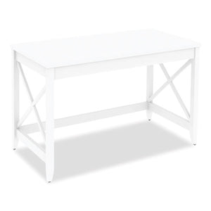 Workspace By Alera Farmhouse Writing Desk, 47.24" X 23.62" X 29.53", White