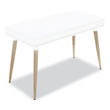 Workspace By Alera Scandinavian Writing Desk, 47.24" X 23.62" X 29.53", White-beigewood