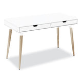 Workspace By Alera Scandinavian Writing Desk, 47.24" X 23.62" X 29.53", White-beigewood