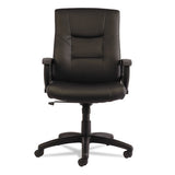 Alera Yr Series Executive High-back Swivel-tilt Leather Chair, Supports Up To 275 Lbs, Black Seat-black Back, Black Base