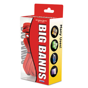 Big Bands Rubber Bands, Size 117b, 0.07" Gauge, Red, 48-box