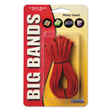 Big Bands Rubber Bands, Size 117b, 0.06" Gauge, Red, 12-pack