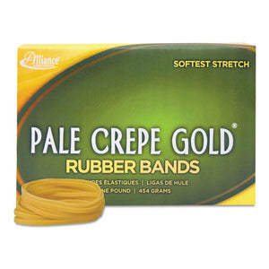 Pale Crepe Gold Rubber Bands, Size 32, 0.04" Gauge, Crepe, 1 Lb Box, 1,100-box