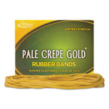 Pale Crepe Gold Rubber Bands, Size 117b, 0.06" Gauge, Crepe, 1 Lb Box, 300-box