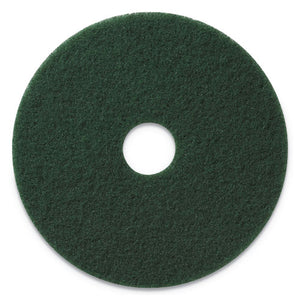 Scrubbing Pads, 17" Diameter, Green, 5-ct