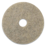 Combo Burnishing Pads, 20" Diameter, Tan, 5-ct
