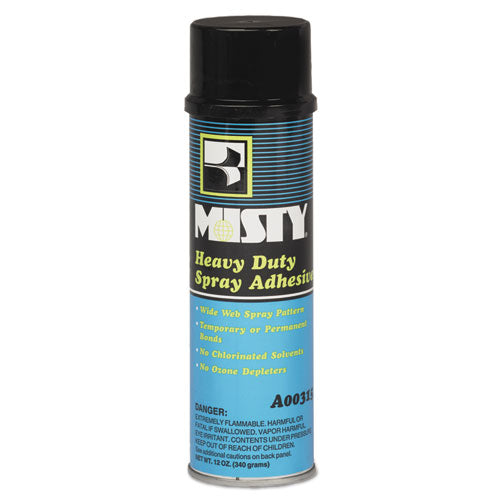 Heavy-duty Adhesive Spray, 12 Oz, Dries Clear, 12-carton